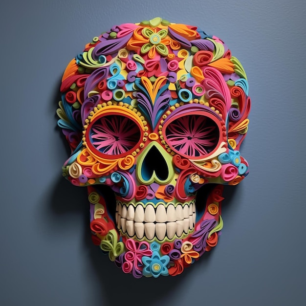 Candy skull made of paper