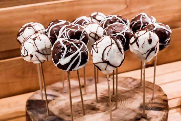 Premium Photo | Candy on a stick on a beautiful background