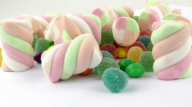 Candy Sweet Jelly Lolly en Delicious Sugar Dessert