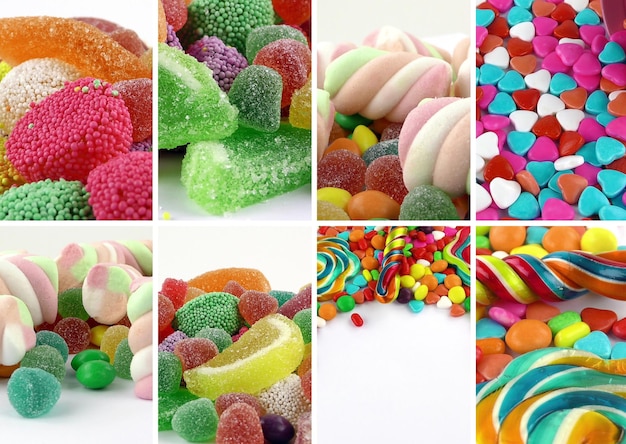 Candy Sweet Lolly Sugary Collage Photo