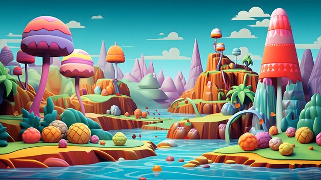 Candy zoete wereld illustratie