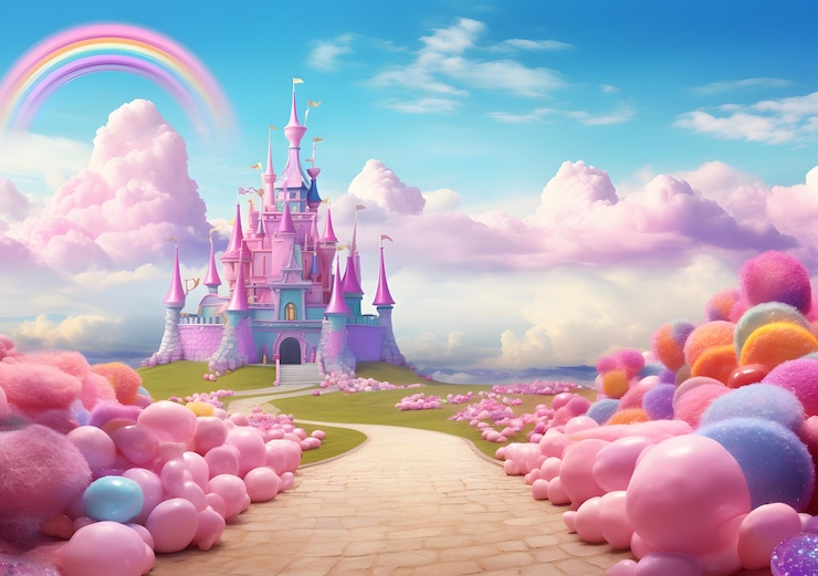Foto candy zoete wereld illustratie