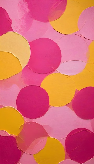 Цветные мечты абстрактные розовые и желтые формы