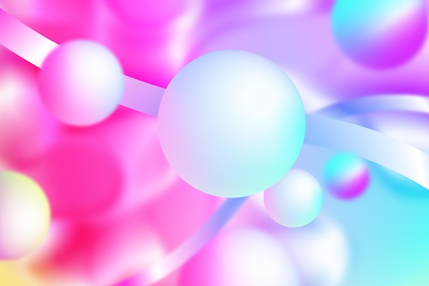 Candycolored vloeistof gradiënt achtergrond licht bubble poster wallpaper achtergrond