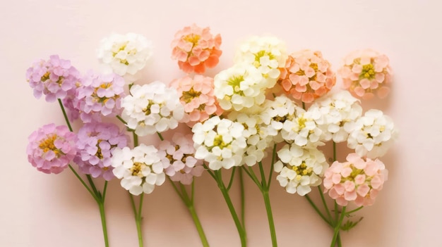 candytuft Achtergrondafbeeldingen Natuurlijke kleuren heldere achtergrond Generatieve Ai