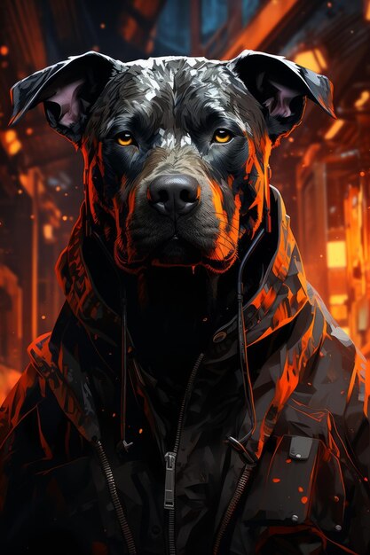 Cane Corso Cyber Contemplation 미래주의적 휴식