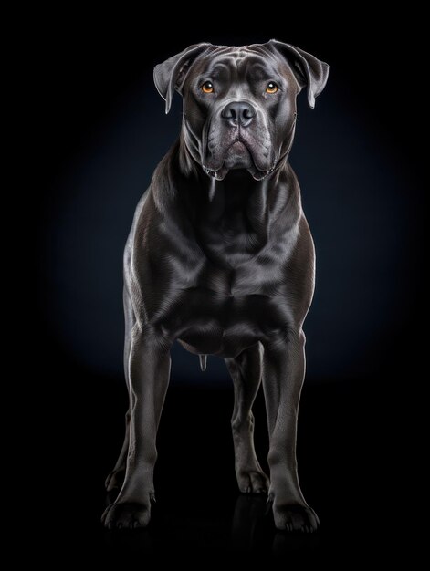 Foto cane corso dog studio shot geïsoleerd op een heldere achtergrond generatieve ai