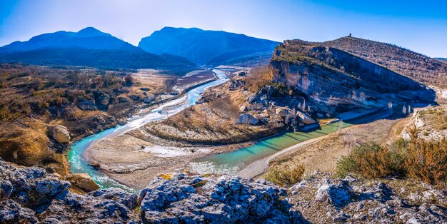 canelles reservoir viewpoint of les  la clua lleida spain