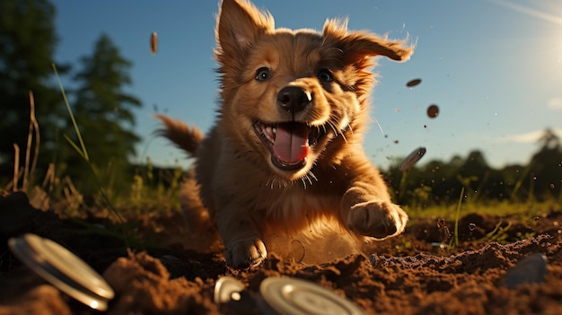 Photo canine charisma captured a heartwarming portrait of man's best friend generative ai