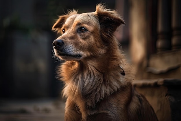 休憩中の犬 ジェネレーティブ AI