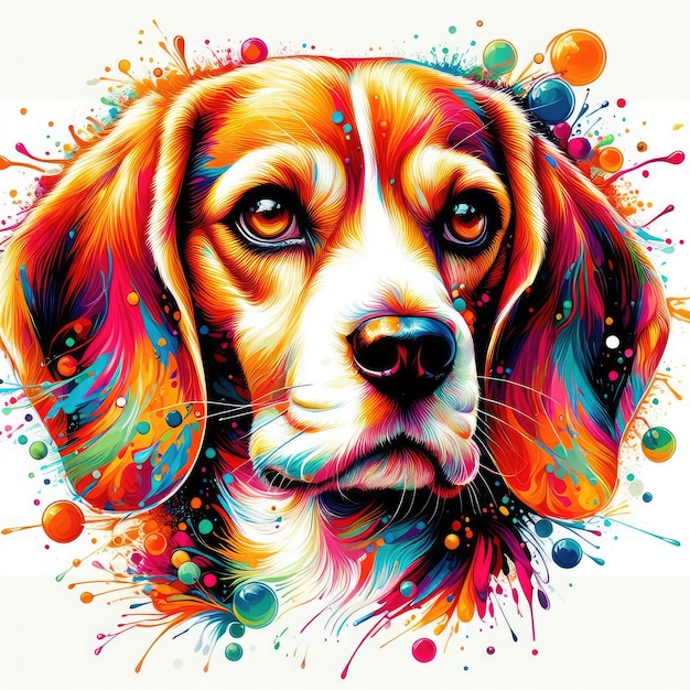 Canine Kaleidoscope Splash Dog Portraits