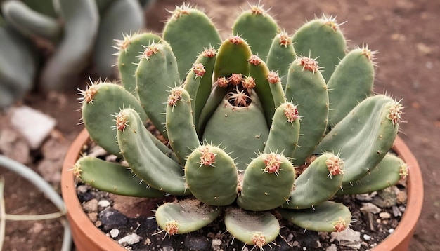 Photo canker symptoms or ringworm in cactus succulent plant a type of bacteria and may occur together with fungi or pests as well