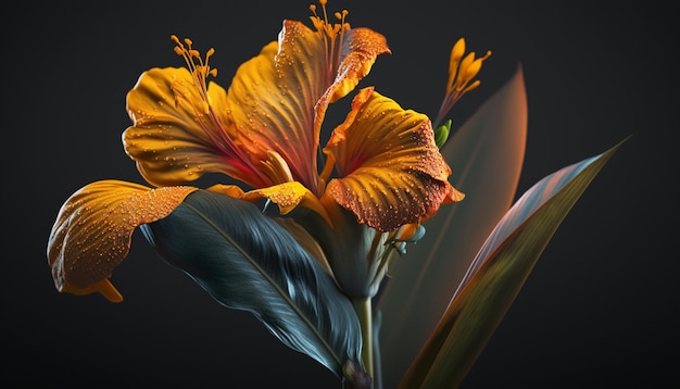 Canna Lily Flower Generative AI