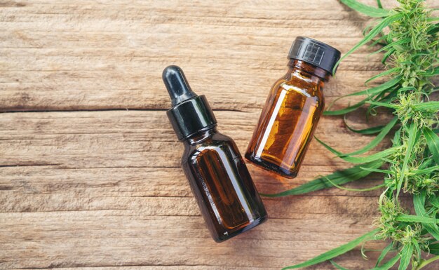  cannabidiol (cbd) extract in a bottle