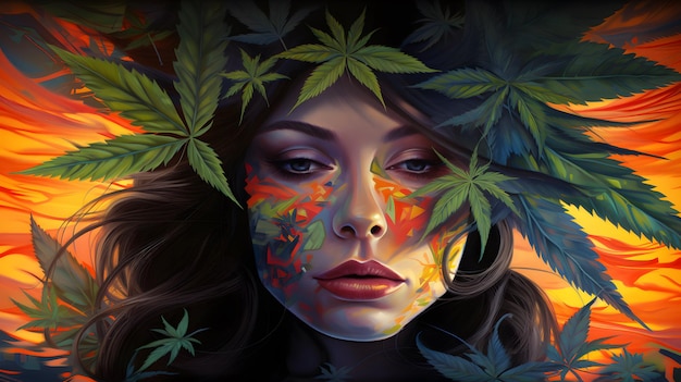 Cannabis background wallpaper design weed ganja marihuana green hemp bud leaf