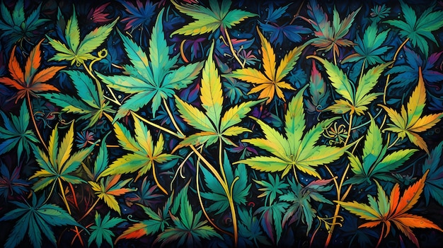 Cannabis background wallpaper design weed ganja marihuana green hemp bud leaf