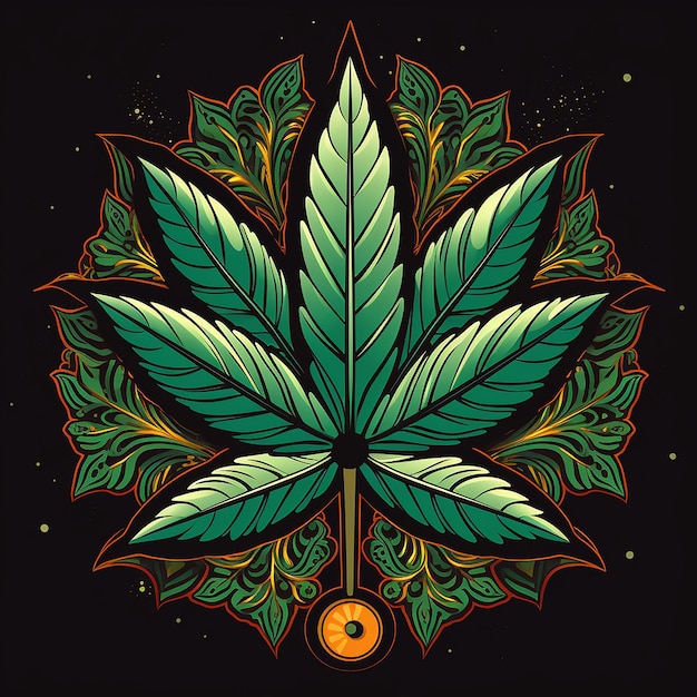 Cannabis blad vector kunst