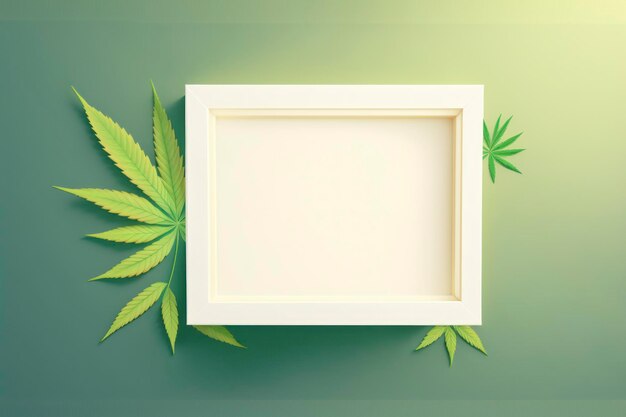 Cannabis frame background copy space mockup