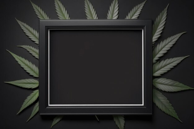 Cannabis frame background copy space mockup