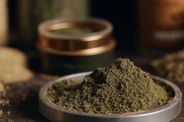 Cannabis kief измельченный трихомный хэш Generative AI