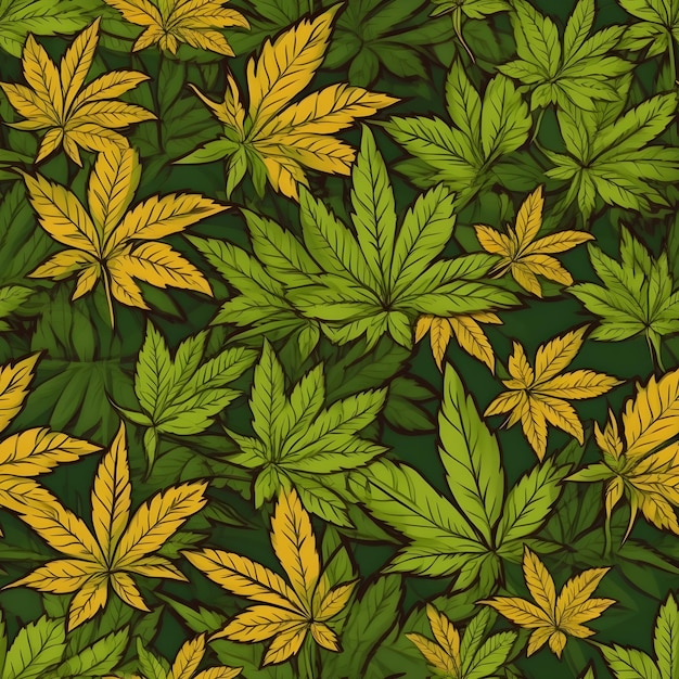 Cannabis seamless pattern texture background