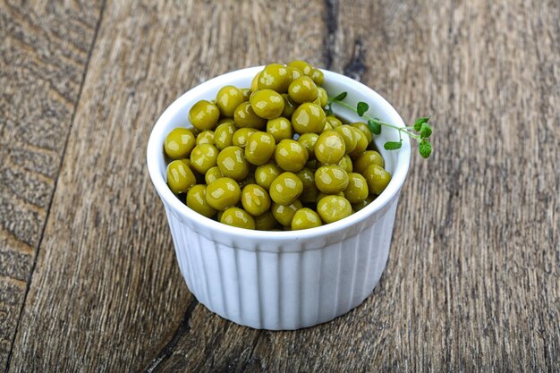 Canned green peas