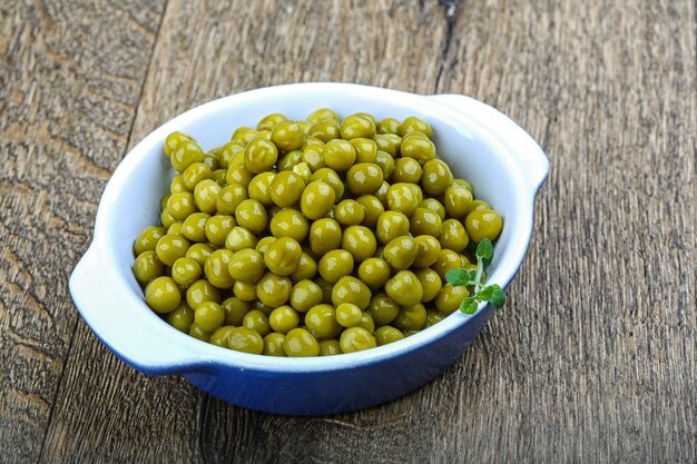 Canned green peas