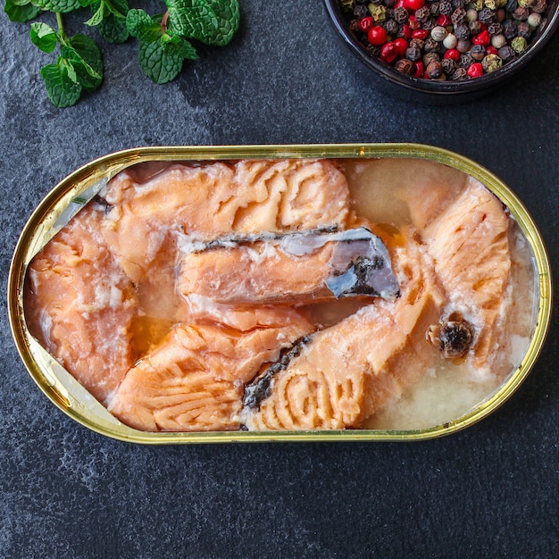 canned salmon, fish preserves