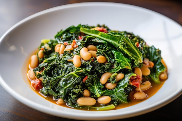 Cannellini Beans and Greens Healthy Meal
