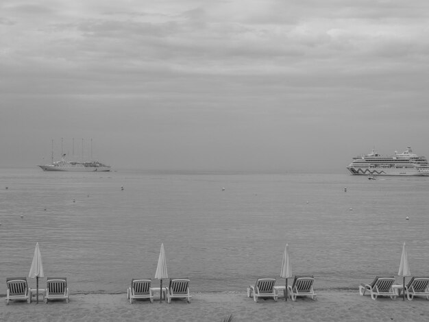 Cannes at the mediterranan sea in France