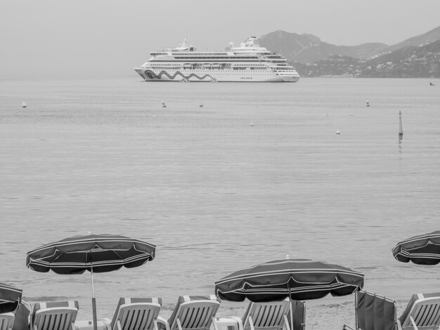 Cannes at the mediterranan sea in France