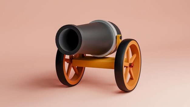 Photo cannon 3d render