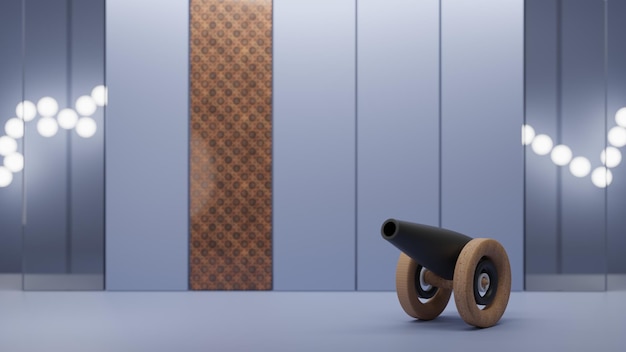 cannon 3d rendering