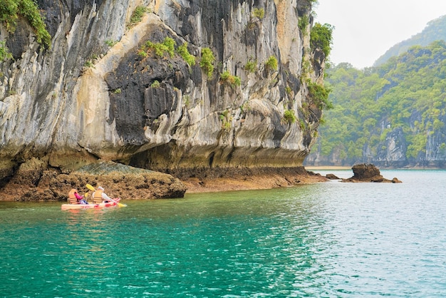 Canoe in Ha Long Bay, Vietnam, Asia