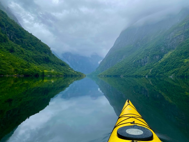 Photo canoe kayak gudvangen norway norvege