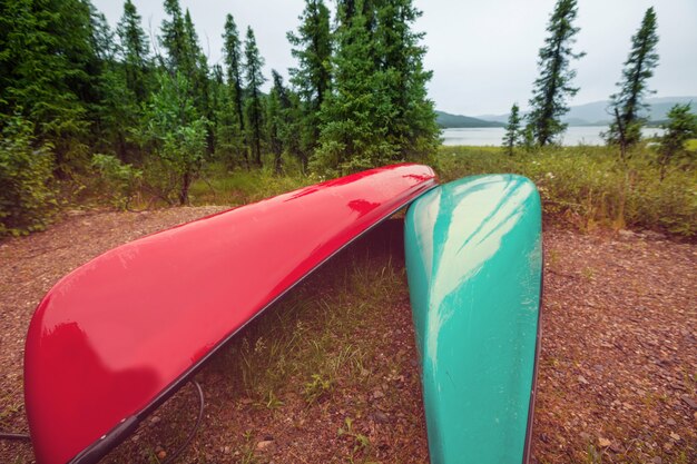 Canoe on the lake