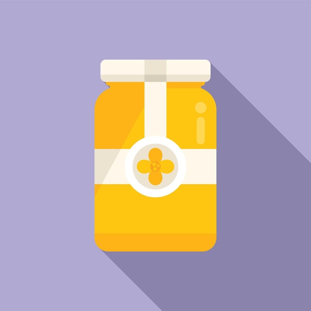 Canola jar icon flat vector Plant flower Rapa crop