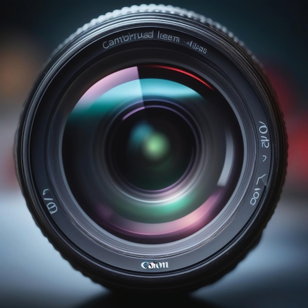 Canon lens captures glass in selective focus