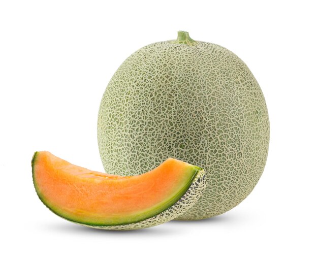 Cantaloupe melon isolated on white background