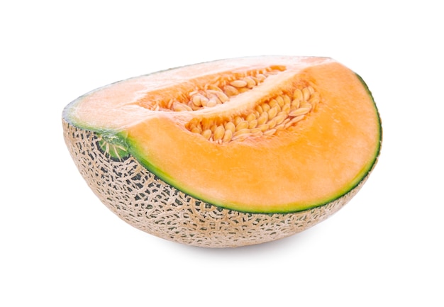 Cantaloupe melon isolated on white background