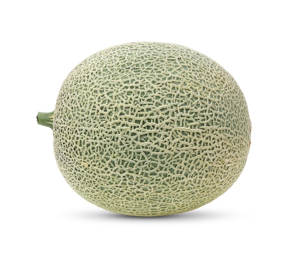 Cantaloupe melon isolated on white surface