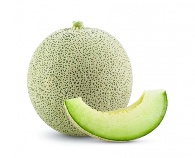 Melone del cantalupo isolato su bianco