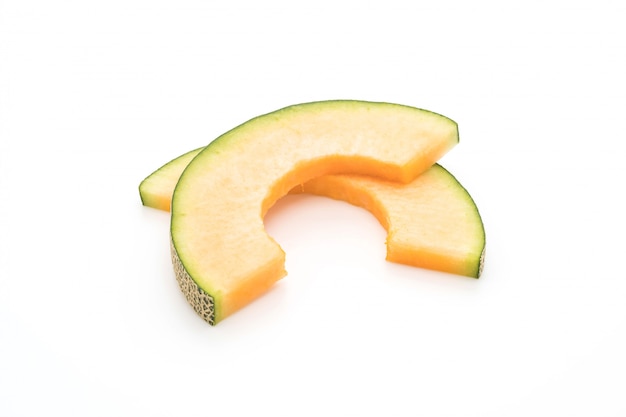 Photo cantaloupe melon on white