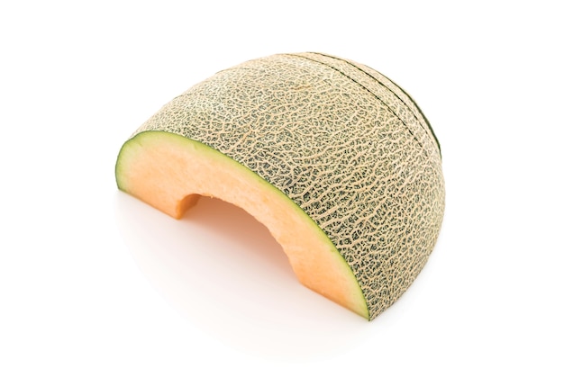 Photo cantaloupe melon on white
