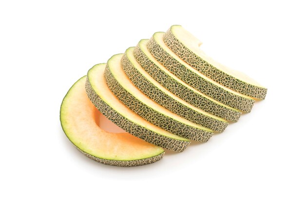 Photo cantaloupe melon on white