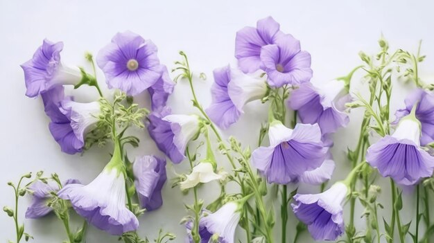 Canterbury Bells Background Images Natural colors bright background Generative Ai