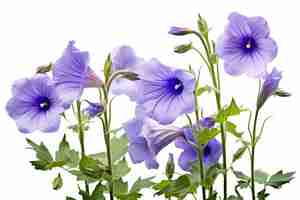 Photo canterbury bells flower tropical garden nature on a white background