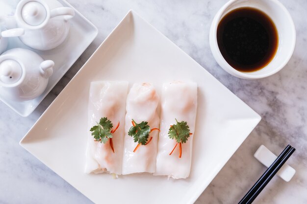 Cantonese Fresh shrimp spring rolls.