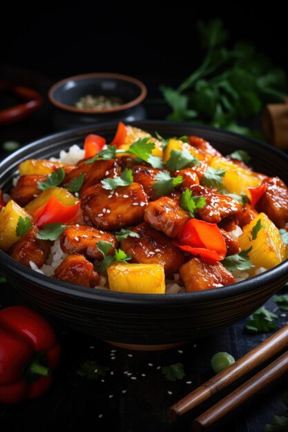 Cantonese Sweet and Sour Chicken Best For Banner Flyer and Poster