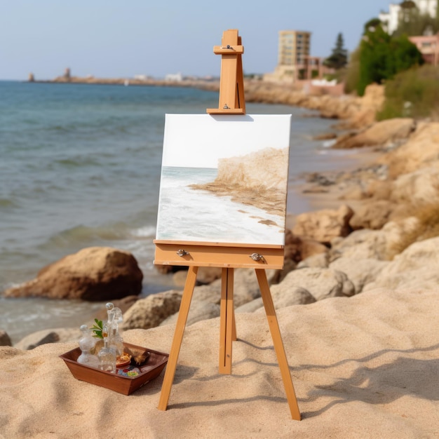 Canva on easel by AI Generative